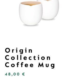 Nespresso origin coffee mugs x2